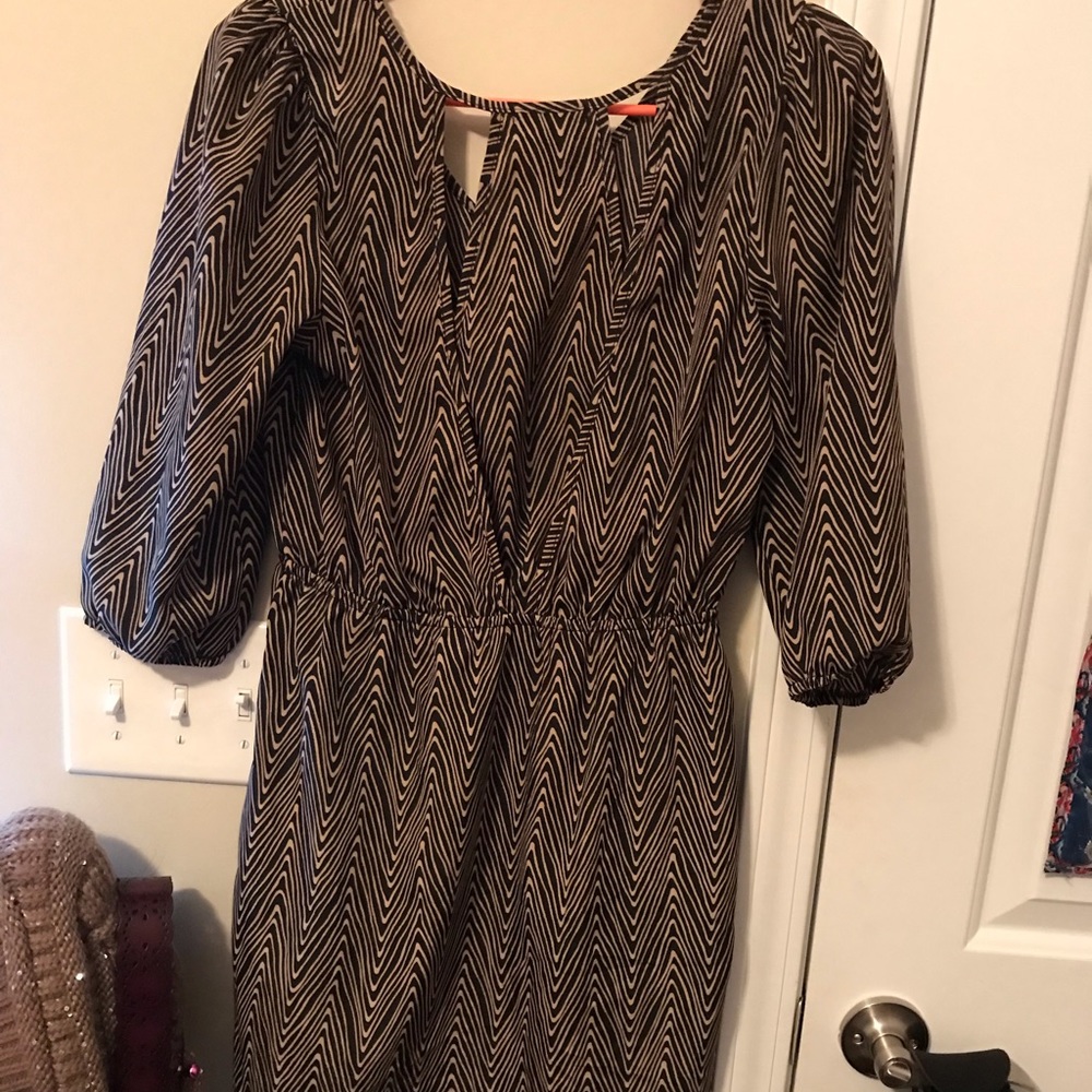 Black and gold dress
